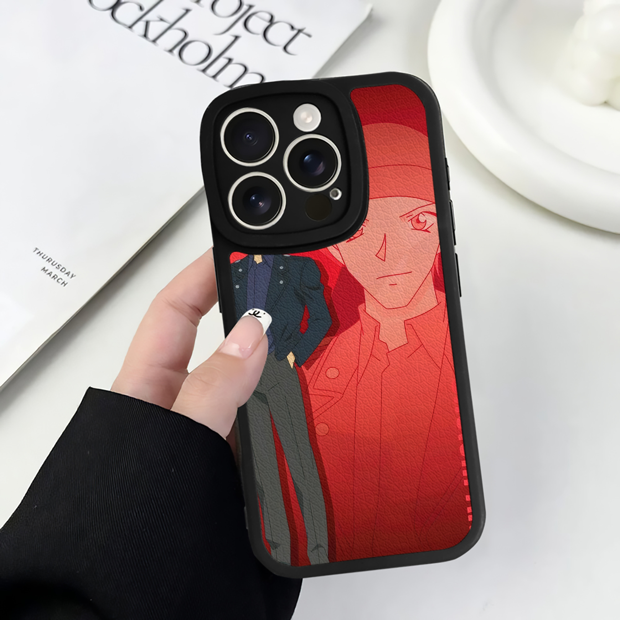 （画像用） 名探偵コナン Detective Conan 【iPhone 16シリーズ対応】シリコンスマホケース（レザー調） 材質：シリコン